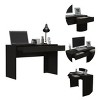 INFURNIC Desks Modern Writing Computer Desk with One Drawer and Spacious Leg Room for Home Office, Black, 47.3"*17.7"*29.5" - 2 of 4