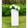 27.6" Kante Lightweight Concrete Retro Tall Rectangular Outdoor Planter White - Rosemead Home & Garden, Inc. - image 4 of 4