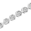Haus of Brilliance Silver 1/4 Cttw Miracle Set Diamond "X" Link Bracelet - 3 of 4