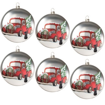 Sullivans Set of 6 Homeward Bound Disc Ornament Kit 5"H Red