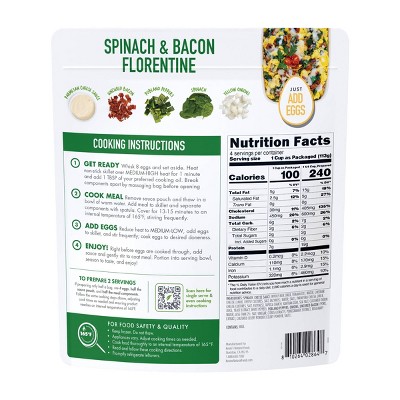 Kevin's Natural Foods Frozen Spinach and Bacon Florentine Scramble Starters - 16oz