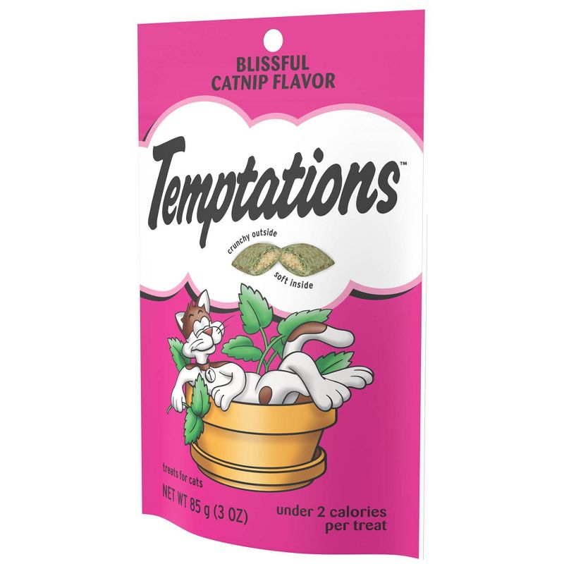 Temptations Blissful Catnip Flavor Crunchy Cat Treats, 5 of 9