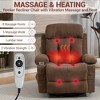 Bosmiller Rocker Recliner Chair with Vibration Massage and Heat, 360° Swivel Rocking, Ergonomic Lounge Chair with Side Pocket, Cup Holders - 3 of 4