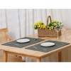 Unique Bargains Waterproof Reversible Vinyl Faux Leather Placemats 19 x 13 Inches 6 Pcs - 2 of 4
