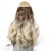 Unique Bargains Women's Halloween Big Wavy Hair Extensions High Temperature Fiber Gradient Light Beige 1 Pc - 2 of 3