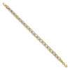 Black Bow Jewelry 14k Yellow and White Gold 6mm Two Tone Link Chain Bracelet, 7.25 Inch - 2 of 4