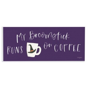 Stupell Industries Broomstick Runs On Coffee Wall Plaque Art - 1 of 4