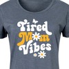 Women's - Instant Message - Vibes Tired Mom Graphic T-shirt Dress - 2 of 4