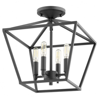 Quorum Lighting Gabriel 4 - Light Semi-Flush Mount in  Noir