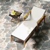 Tangkula Outdoor Chaise Lounge Chair w/ Armrests & 4-Level Backrest Adjustment - 2 of 4