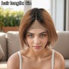 Unique Bargains Women's Straight Short Hair Wig 13x4x1in 150 Real Human Hair 6in 1 Pc - 4 of 4