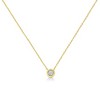 10K Yellow Gold Plated Silver Diamond Pendant Necklace - 2 of 4