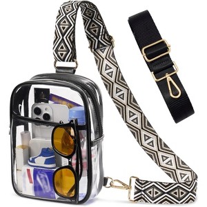 3-in-1 Stadium Bag, Convertible Sling Backpack Fanny Pack & Crossbody Purse with 3 Pockets - 1 of 4