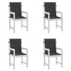 vidaXL Garden Lowback Chair Cushions 4 pcs Black Oxford Fabric - 4 of 4