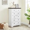 KTMBDW 6 Drawer Dresser,6 Drawers cabinet Tall Chest of Drawers Closet Organizers Storage Clothes, cabinet of 6 drawers Living Room, White - 2 of 4