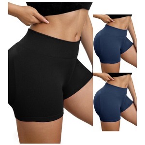 INSPIRE CHIC 3 Packs Women's Slimming Waist Butt Lifter Control Panties Workout Sport Running Shaper Short - 1 of 4