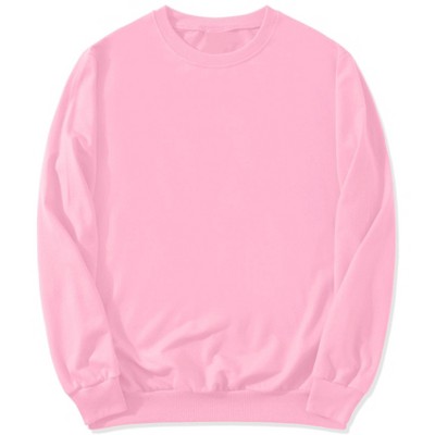 Lars Amadeus Men's Regular Fit Long Sleeve Round Neck Pullover Sweatshirt