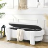COWLOWN Linen Upholstered Storage Bench with Large Multi-Functional Ottoman with Hidden Storage for Living Room, Entryway & Bedroom - 4 of 4