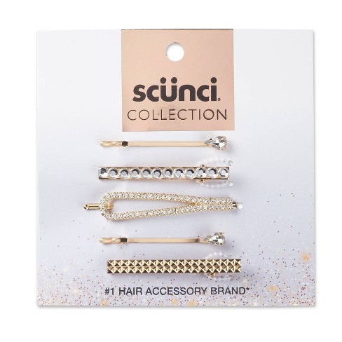 Scunci Collection Rhinestones Bobby Pins - 5pk : Target