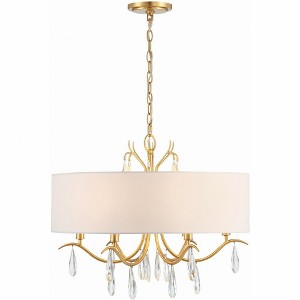 Crystorama Lighting Rollins 6 - Light Chandelier in  Antique Gold - 1 of 4