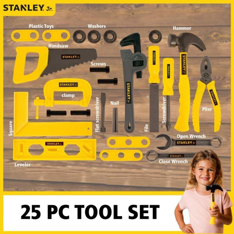 Red Tool Box Stanley Jr. Deluxe Plastic Tool Set #A, 2 of 3