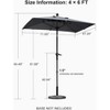 PURPLE LEAF Patio Umbrella Outdoor Table Umbrella Aluminum Frame Market Umbrella Sun Umbrella with 8 Sturdy Ribs - 4 of 4