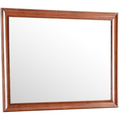 LaVita 45" x 33" Oak Framed Rectangular Dresser Mirror