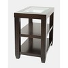 Jofran,Urban Icon Contemporary Glass Inlay Chair Side End Table with Storage - 2 of 4