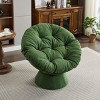 Oversized Swivel Accent Chair,360° Swivel Barrel Chair, Multicoloured Papasan Chair for Living Room-Cuddlewood - 3 of 4