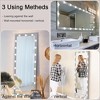QingMoon Full Length Mirror, Floor-Standing Dressing Mirror with Wood Grain Aluminum Frame for Bedroom, Wall Mount or Standing - 4 of 4