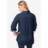 Roaman's Women's Plus Size Long Sleeve Kate Big Shirt - 3 of 4