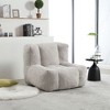 CAVINAS Fluffy Bean Bag Chair, Lazy Sofa Chair with Memory Foam and Ottoman, for Living Room, Bedroom, Apartment, Light Gray - 4 of 4