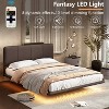 Bellemave Floating Bed Frame with LED Light, Modern PU Leather Platform Bed, No Boxing Spring Needed, Assemble Easily, Queen Size - 4 of 4