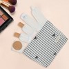 Unique Bargains Lightweight Clutch Plaid Bow Embroidery Makeup Bag 1 Pc - 4 of 4