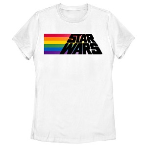 Adult Star Wars Pride Rainbow Flag Logo T-Shirt - 1 of 4