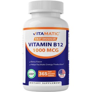 Vitamin B12 1000 mcg - 365 Fast Dissolve Tablets - 1 of 4