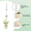Unique Bargains Handmade Cotton Rope Hanging Basket Holder 35 Inch White 2-Pack - 2 of 4