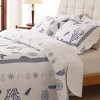 Ocean Plants & Fish Themed 3-Piece Comforter Set, Queen Size – Includes 1 Soft Lightweight Comforter and 2 Matching Pillowcases, Coastal Bedding - 2 of 4