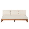 Christopher Knight Home Ryneth 69'' Mid-Century Modern Outdoor Acacia Wood 3-Seater Sofa with Thick Cushion - 2 of 4