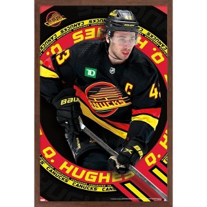 Trends International NHL Vancouver Canucks - Quinn Hughes 24 Framed Wall Poster Prints - 1 of 4