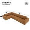 147" Oversized Modular L-Shaped Sectional Sofa, No Assembly Required, Terrycloth Upholstery 5-Piece Free Combination Couch - 3 of 4