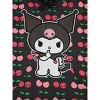 Kuromi Skulls & Cherries Long Sleeve Black Unisex Adult Hooded Sweatshirt - 3 of 4