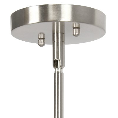 Elegant 53'' Brushed Nickel Industrial Farmhouse Glass Pendant Light