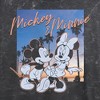 Juniors Womens Mickey & Friends Sunset Palm Trees Mickey and Minnie Mineral Wash Crop T-Shirt - 2 of 4