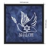 Amanti Art Festival of Lights blue V-Shalom Dove by Tara Reed Canvas Wall Art Print Framed 16 x 16-in. - 4 of 4