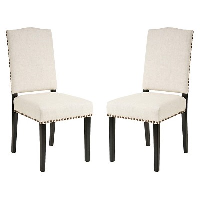 Set of 2 Brunello Dining Chair Cream - Christopher Knight Home: Polyester Upholstery, Hardwood Frame, Spot Clean