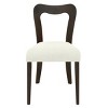 Modern Wood Dining Chairs Set of 2,Armless Upholstered Dining Chairs with Rubberwood Frame and Open Back for Dining Room or Kitchen-Koiai - 3 of 4