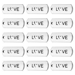 Unique Bargains Vintage Metal DIY Jewelry Making Mini Word Pendant 20 Pcs - 1 of 4