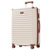Whisen 5-Piece ABS Luggage Set with 3 Different Size Front Opening Suitcases and 2 Toiletry Bags, USB Port, Cup Holder, TSA Lock - 4 of 4
