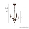 Hunter Fans Teren 4 - Light Chandelier in  Distressed White Textured Rust - 2 of 4